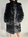 Naturalne futro z norek czarne – Belino Furs, r. M, jak nowe