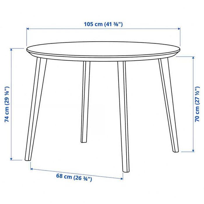 IKEA LISABO okrągły stół do jadalni