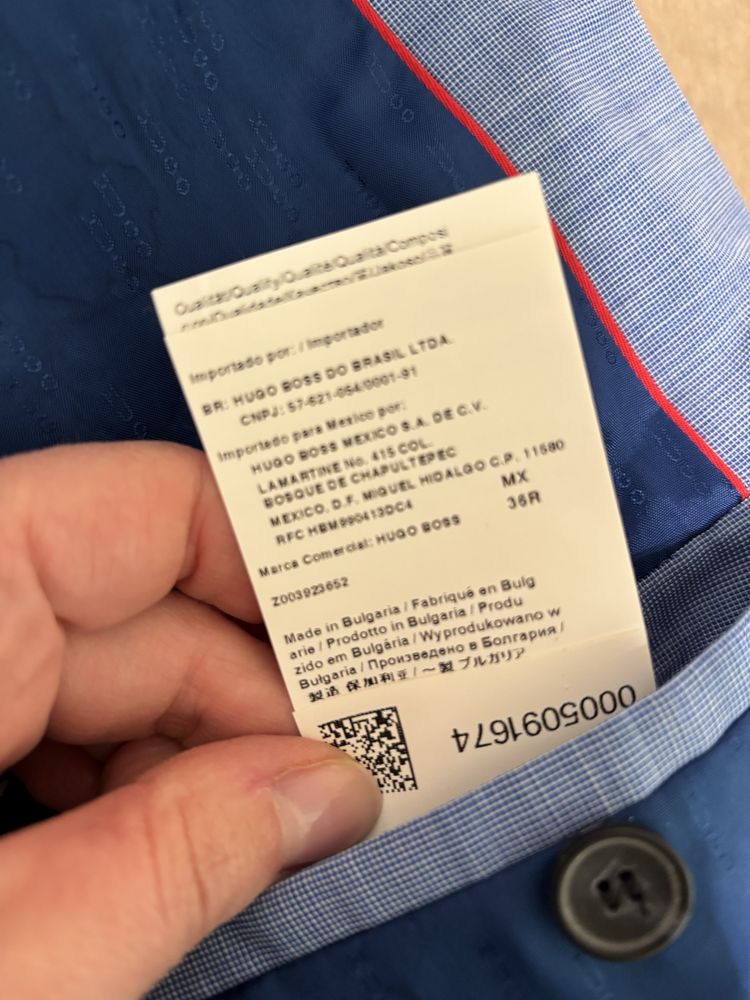 Błękitny garnitur Hugo Boss
