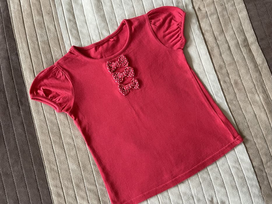 #1 Bluzeczka koszulka czerwona r. 92-98
