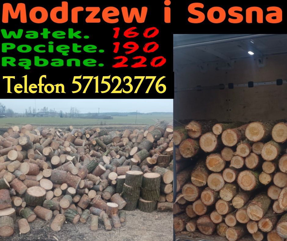 Drewno kominkowe,opałowe, gałęziówka, sosna, topola ,drzewo ,transport