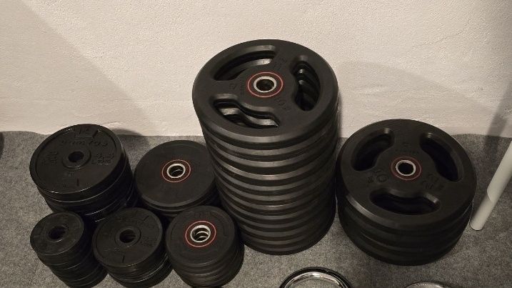 Obciążenie na siłownie decathlon domyos corenght ogumowane kauczukowa