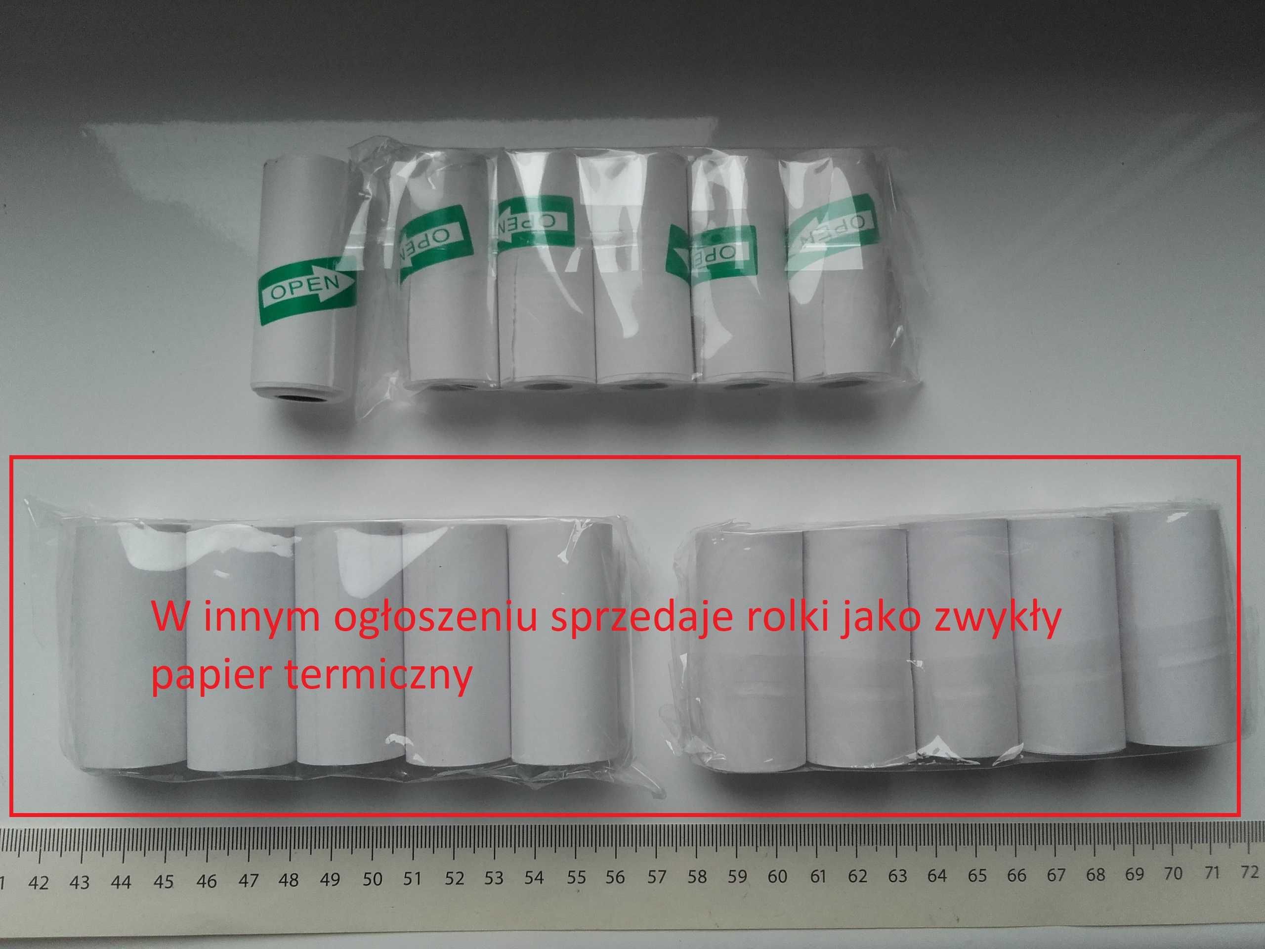Rolki przylepne do mini drukarki termicznej 57mm x 25 x 3m, naklejka