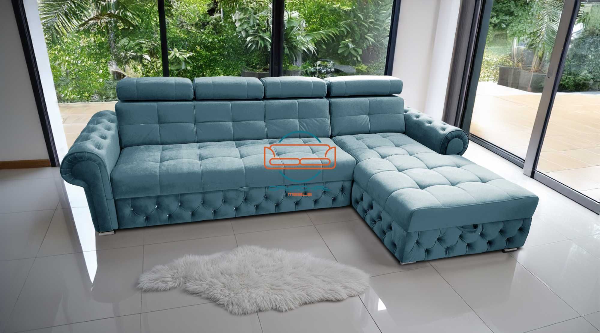 PRODUCENT !!! Narożnik pikowany glamour na wymiar NR.8/2024L