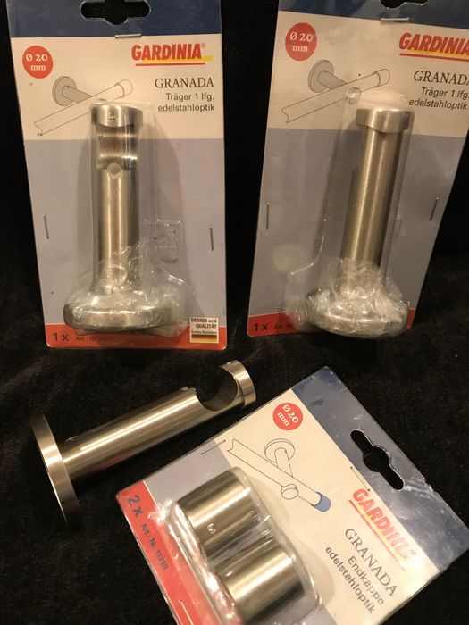 Комплектующие карниза однорядного металлические GARDINIA d.20