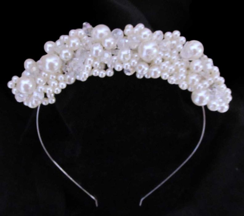 Cute Cute Роскошный обруч-диадема ручной работы из жемчужин