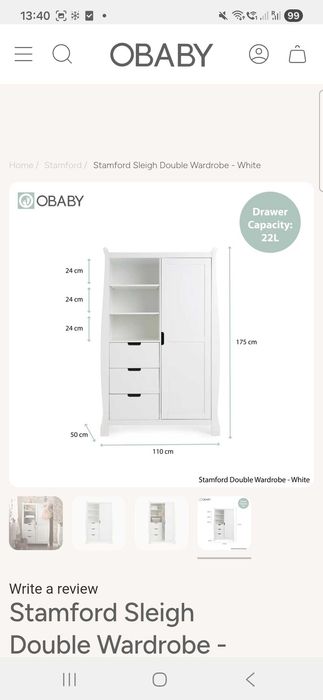 Meble dziecięce obaby komoda przewijak szafa dla dzieci