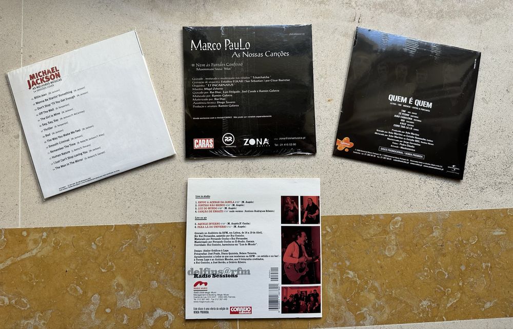 4 CD Michael Jackson, Xutos , marco paulo e delfins