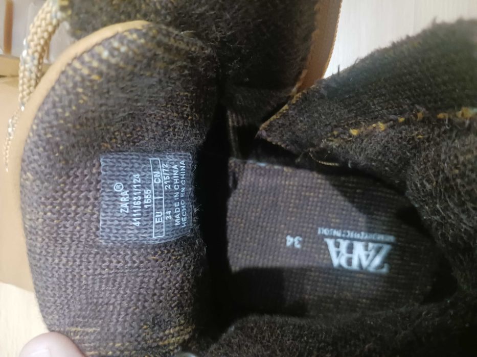 Botas camel da Zara para criança - n°34