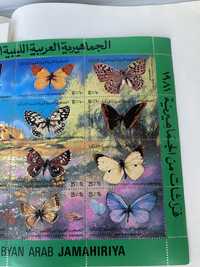 Znaczki pocztowe z 1981r.z Libii motyle 16szt