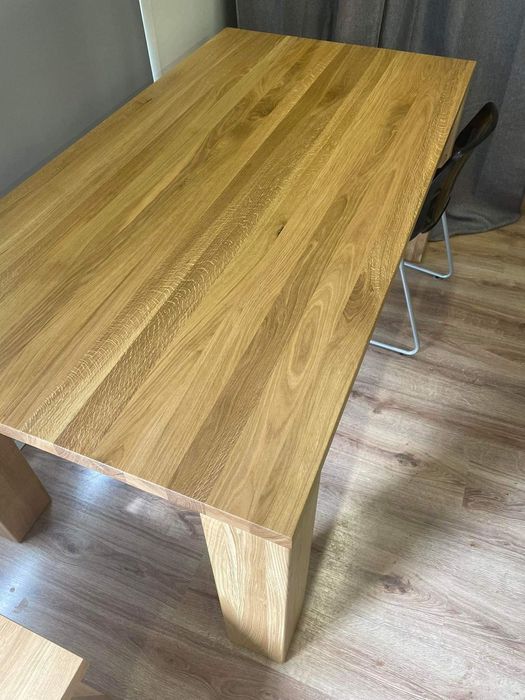 Handmade stół dębowy dąb drewniany loft na wymiar