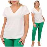 Polska Gładka Modna Bluzka Plus Size Premium