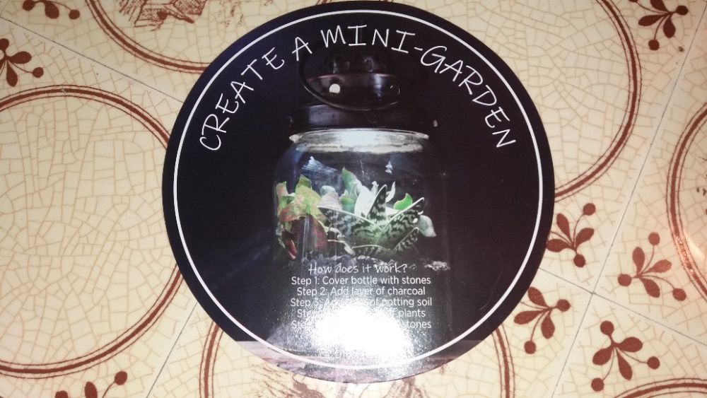 Mini-szklarnia, terrarium led, lampion szklany