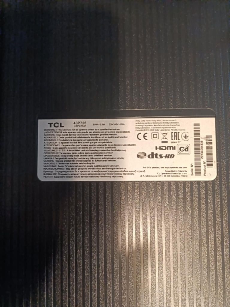 Telewizor TCL 43cale