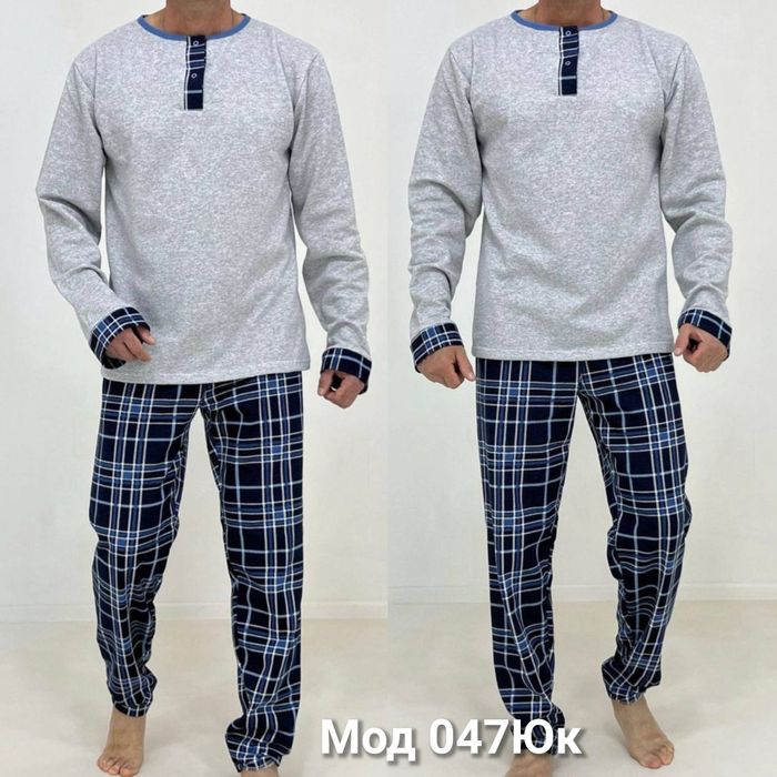 ‼️Чоловіча тепла піжама. Трикотаж на байці. Р: 46-48,50-52,54-56,58-60