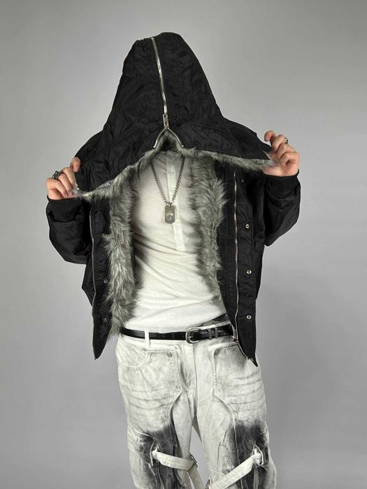 Бомбер чорний MA-1 з хутром аляска куртка курточка пуховик opium M L