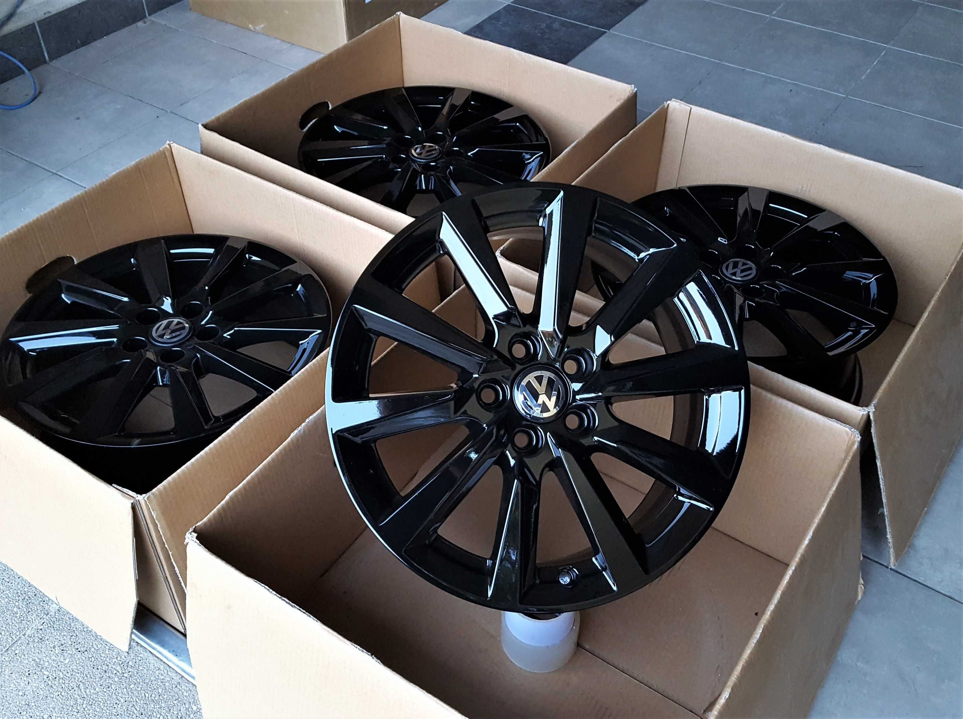 Alufelgi 16 5x100 VW T-Cross Polo Taigo Golf IV New Beetle Czarne 480#