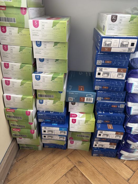 Rękawiczki nitrylowe  s xl