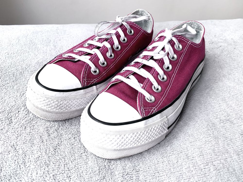 Trampki bordowe wysokie Converse
