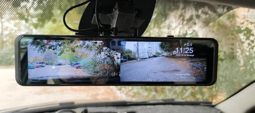 Зеркало видеорегистратор JBE  12" 4K GPS WiFi 2 камеры Супер-Хит!