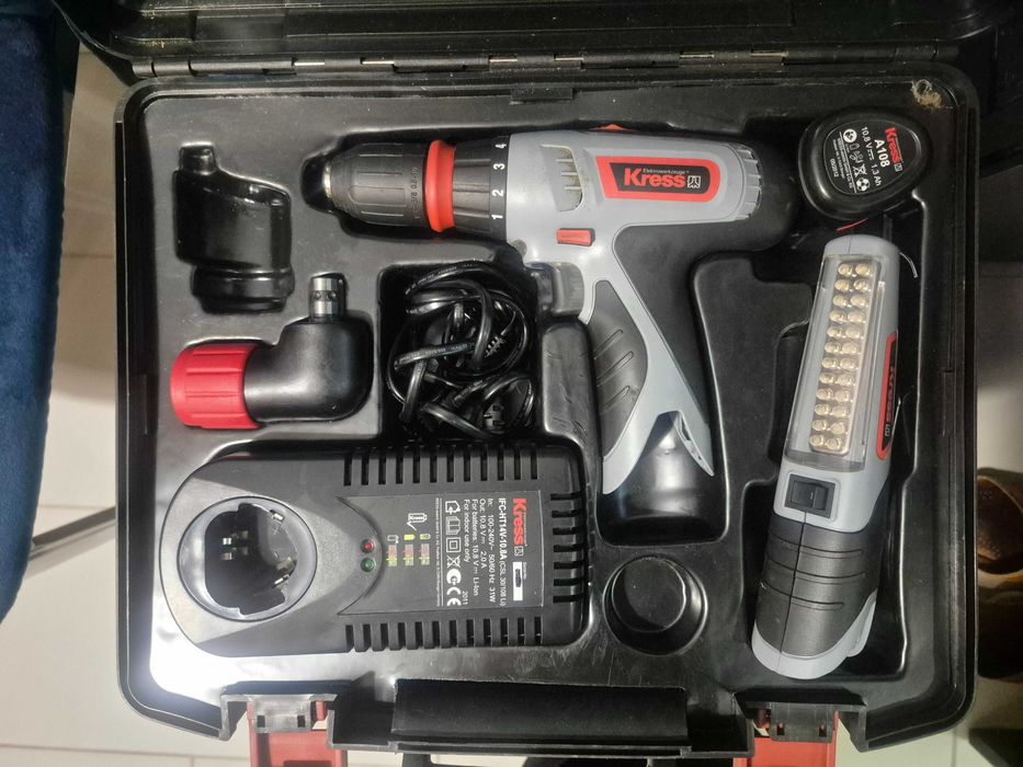 Wkrętarka Kress z walizką i akcesoriami