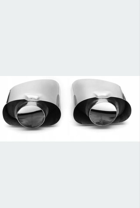 Końcówki wydechu tłumika INOX 2 sztuki chrom BMW x5