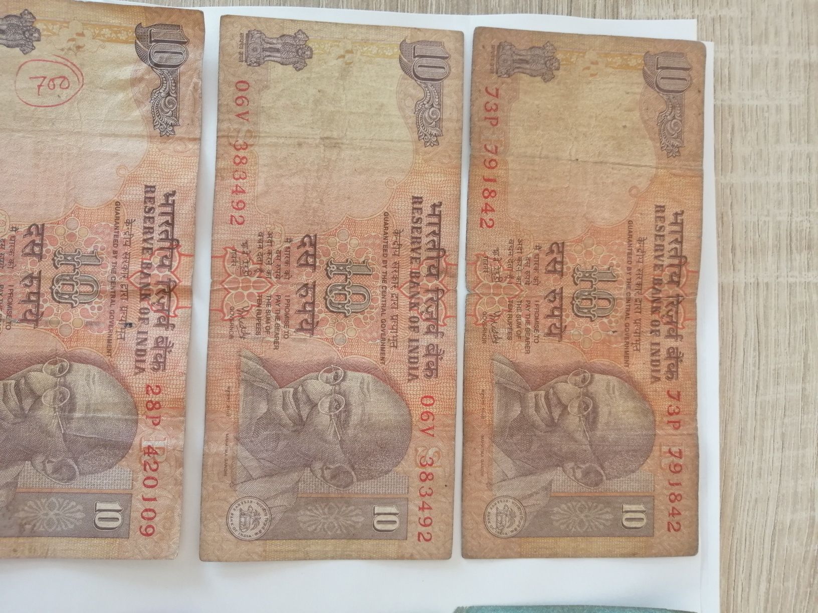 Banknoty stare Bangladesz i Indie