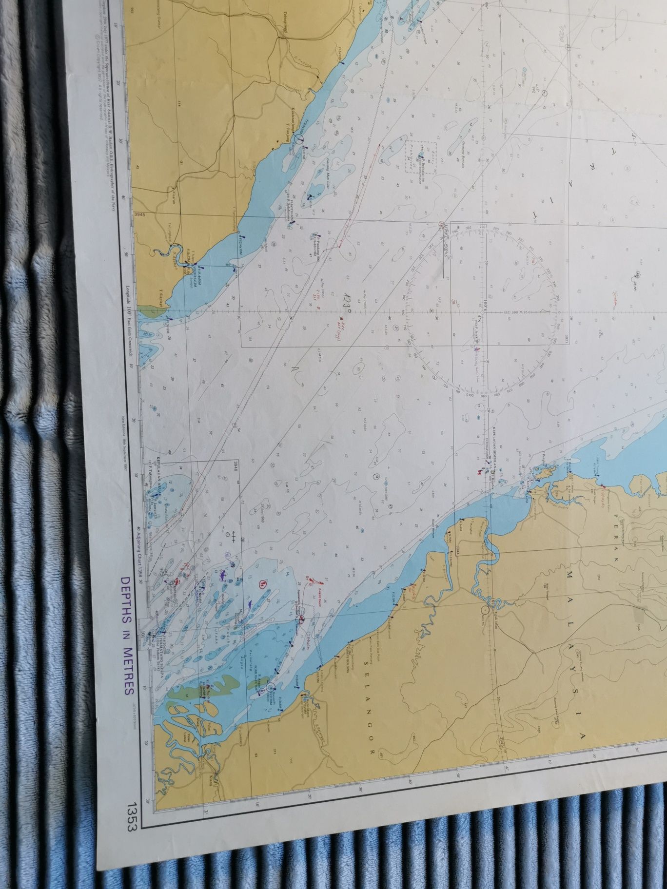 Mapa morska Admiralicji Brytyjskiej nr 1353