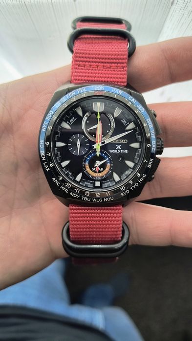 Zegarek Seiko Prospex World Time Solar Chronograf