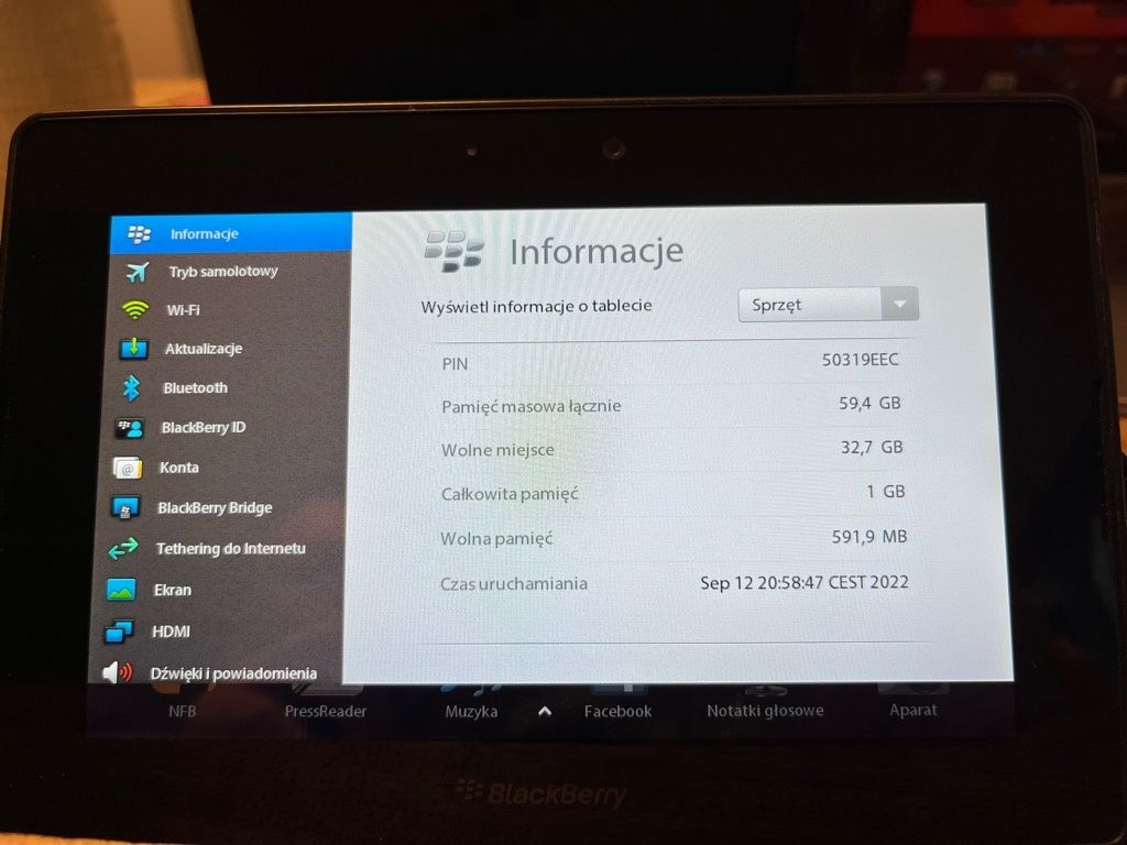 Blackberry Playbook 64GB - tablet, 100% sprawny, idealny stan