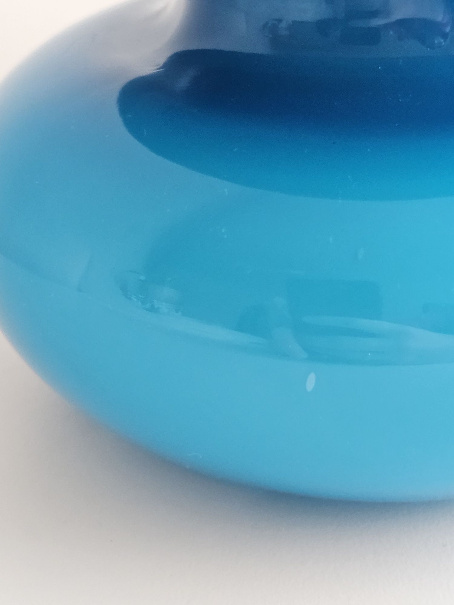 Vintage Ikea Lykta niebieska szklana lampka nocna / stołowa