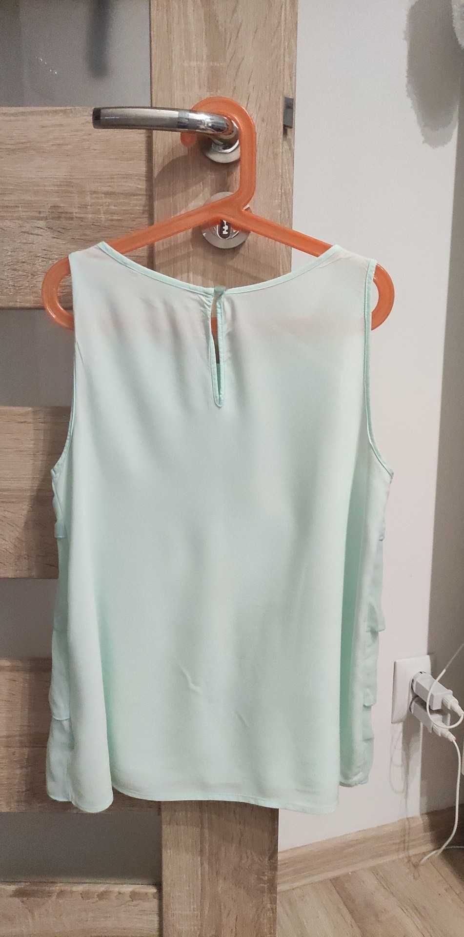 Zwiewna miętowa bluzka 158/164 H&M