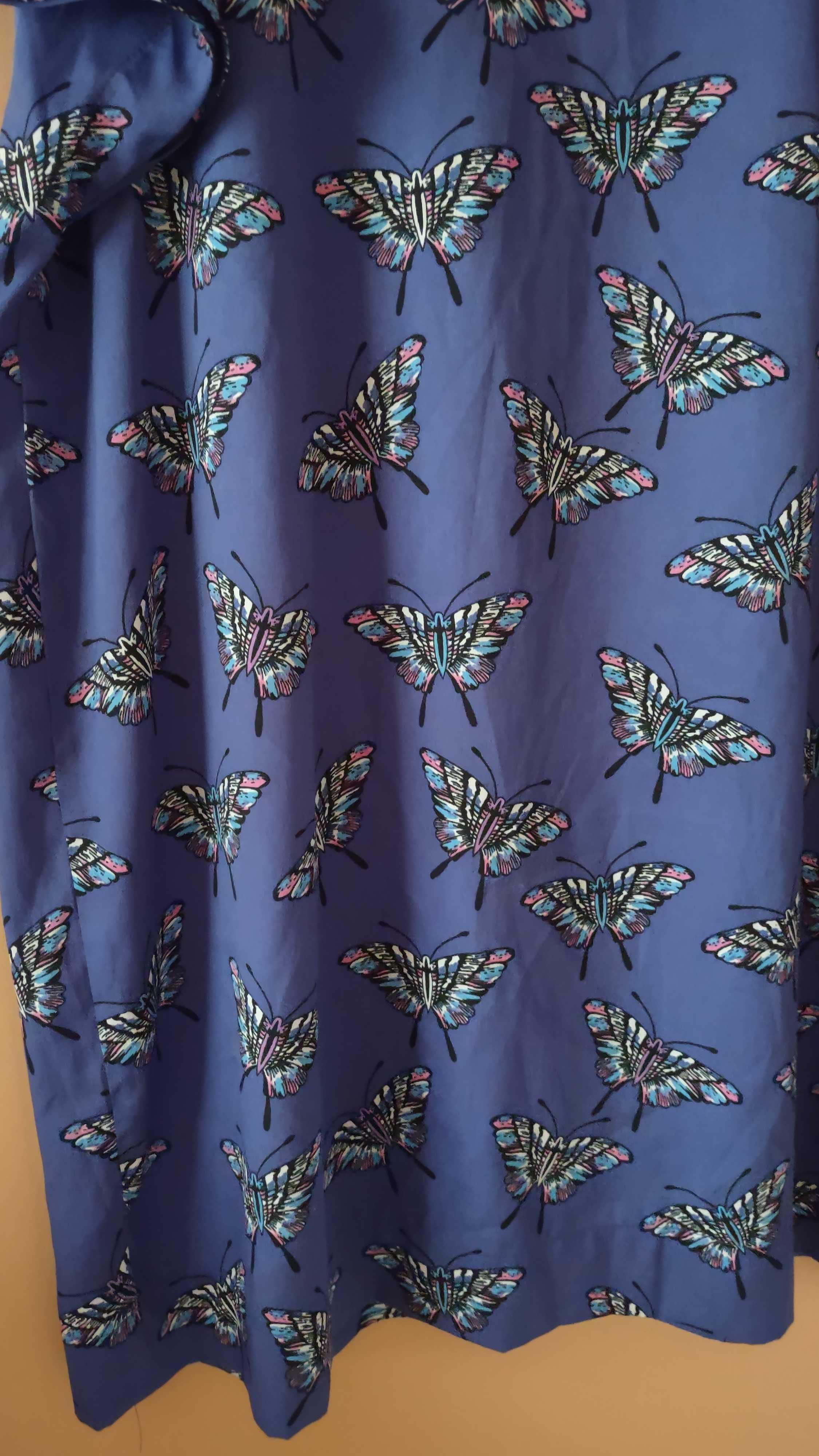 Krótka letnia sukienka w motyle L/XL Atmosphere