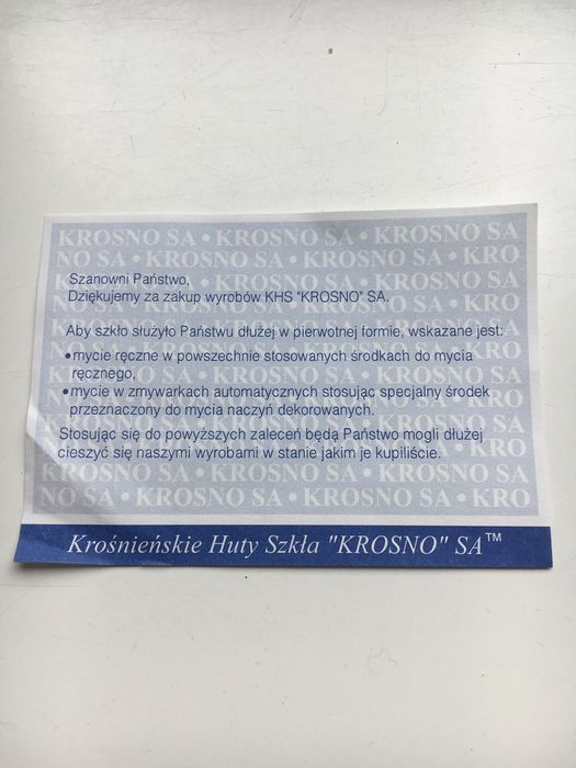 Pokale ŻYWIEC / KROSNO S.A / 0,33 / Nowe / Szklanki do piwa 1996 r