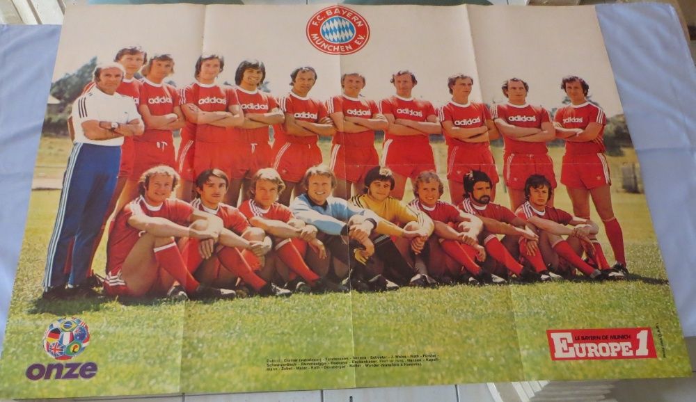 Poster Europe 1 - FC Bayern Munique - Onze Medida: 77 X 56