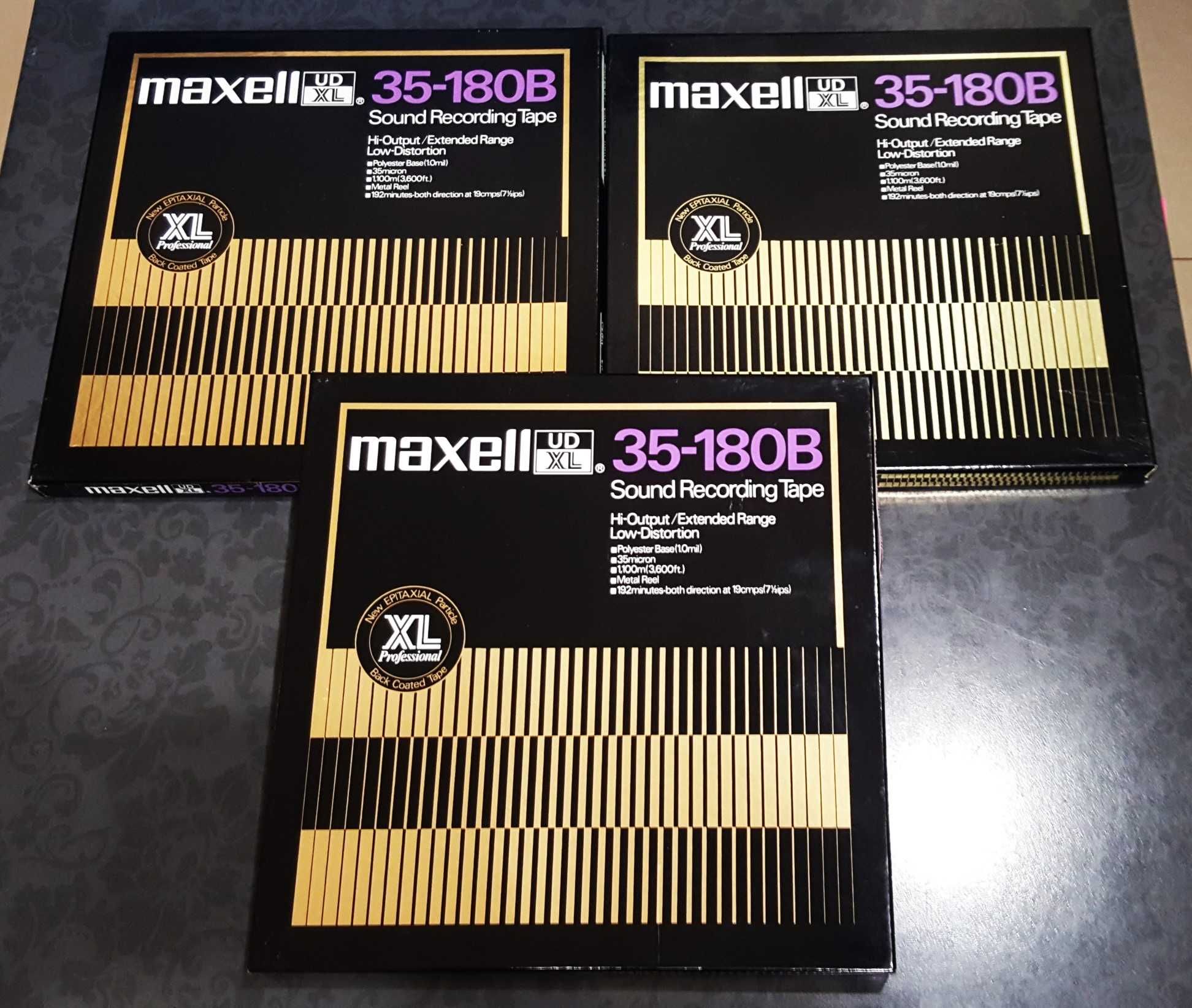 Szpula magnetofonowa maxell z zapisem audio - taśma jak nowa