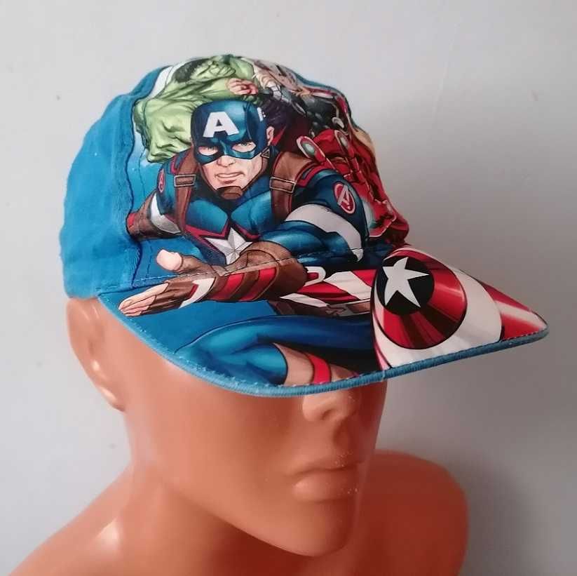 Marvel Czapka z daszkiem Chłopięca Regulacja Rzepem r. 53