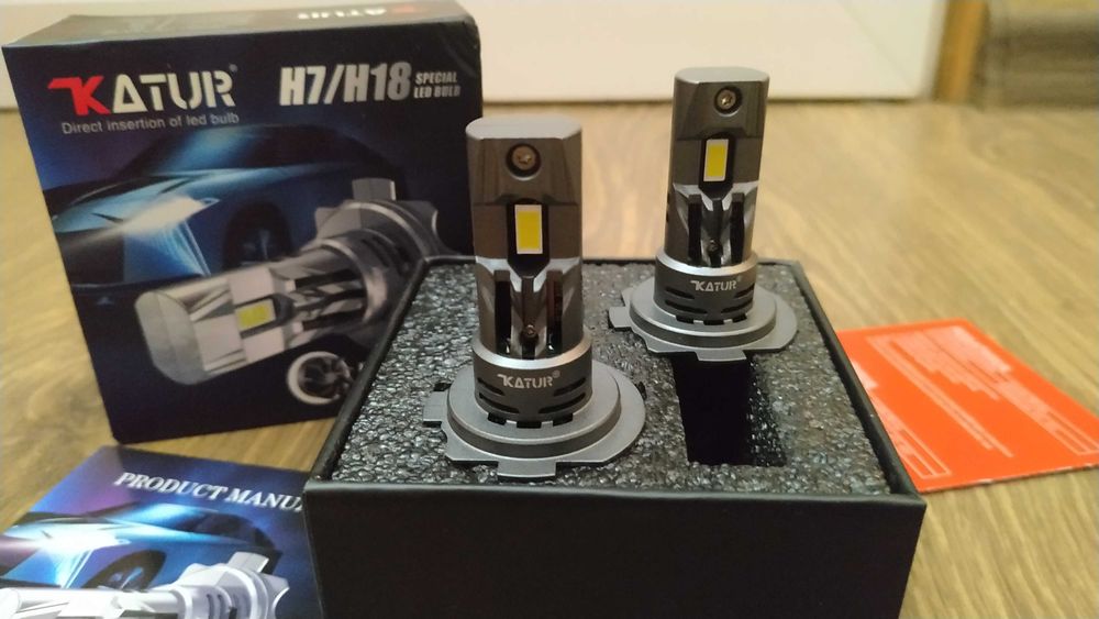 Автомобильные Led лампы H7 Katur 6000К с кулером canbus 2шт
