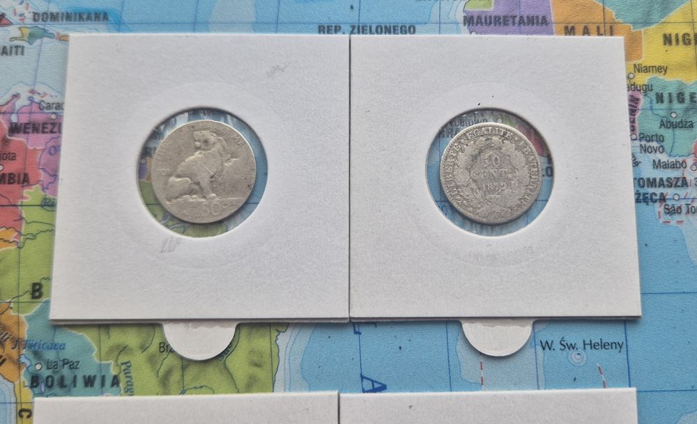 Zestaw 5 srebrnych monet kolekcjonerskich