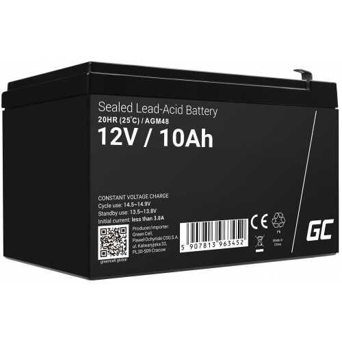Akumulator bezobsługowy AGM DO UPS 12V 10Ah do pojazdów na akumulator