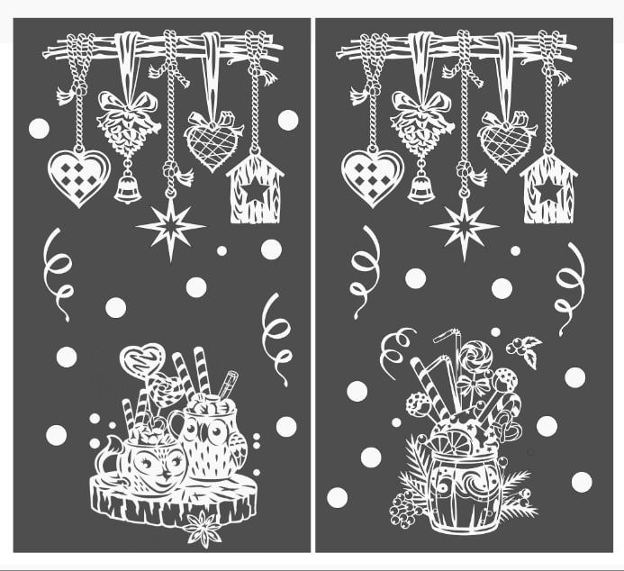 Новорічні наліпки вікна. Приймаю замовлення