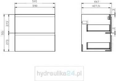 szafka podblatowa moduo 60 biala K116-021 CERSANIT