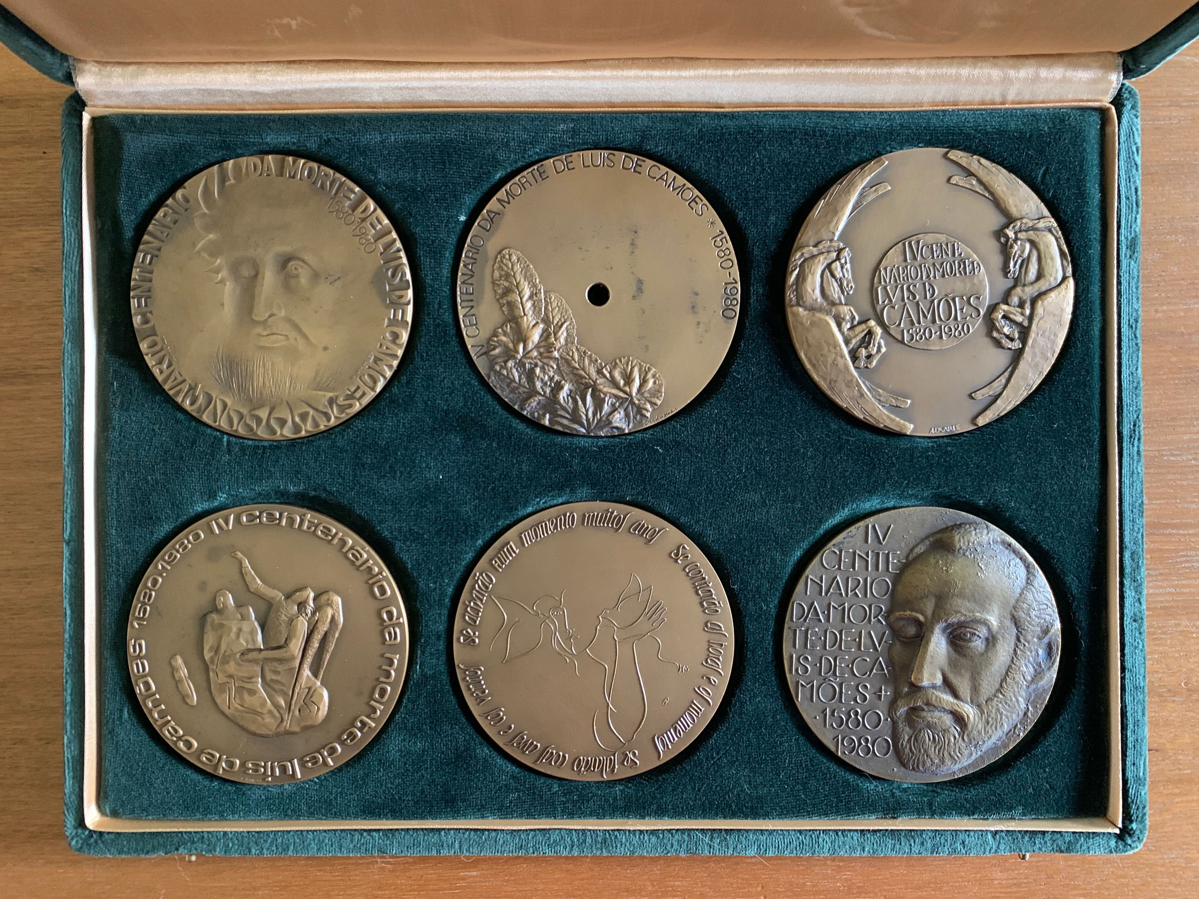 6 medalhas comemorativas - IV Centenário da morte de Luís de Camões