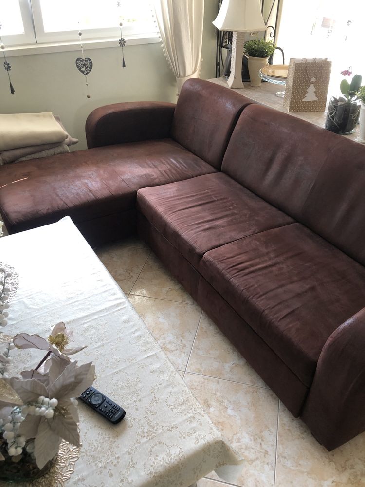 Vendo sofá cama c/chaise longa