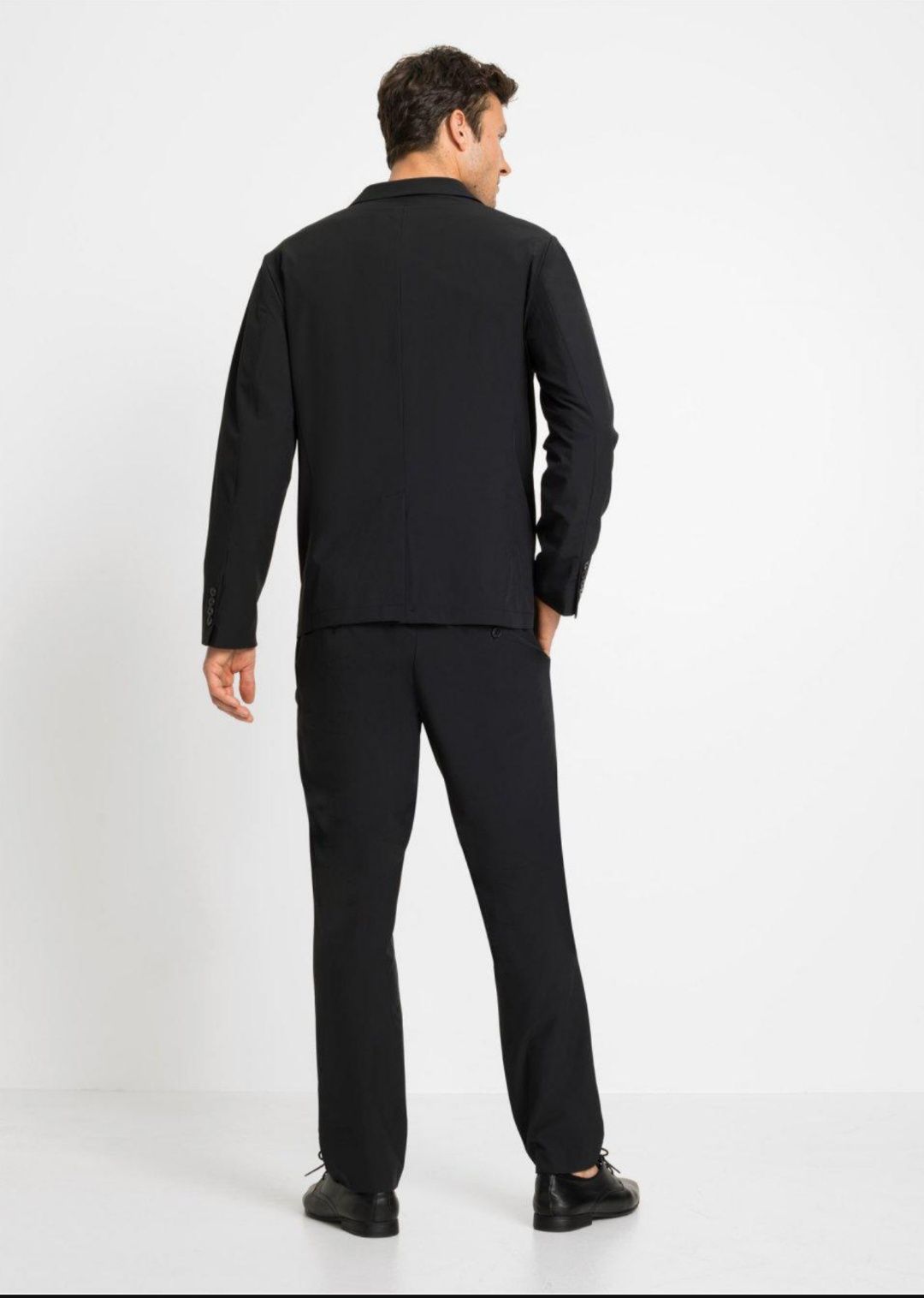 Bonprix garnitur męski czarny elegancki jednorzędowy rozmiar 50