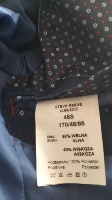 garnitur młodzieżowy 168/170 marynarka spodnie  wełna Studniówka