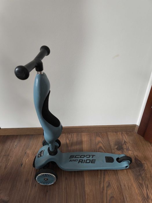 SCOOTANDRIDE Highwaykick 1 2w1 Jeździk i hulajnoga 1-5 lat Steel