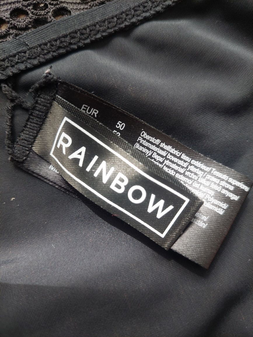 Strój kąpielowy dwuczęściowy Rainbow r. 50 czarny ażur