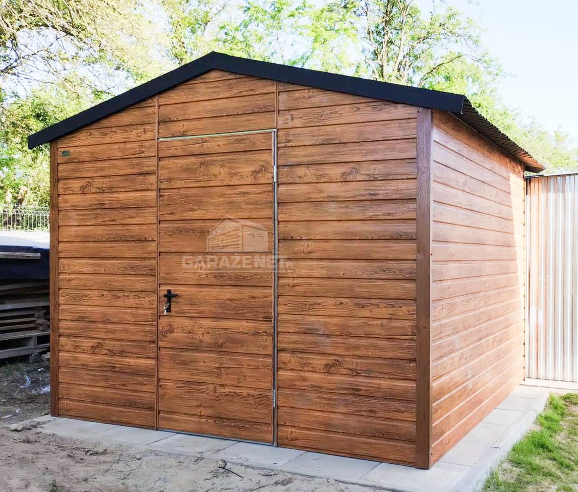 DOMEK OGRODOWY GARAŻ SCHOWEK 3M X 3M Drzwi Drewnopodobny 3X3 GB293