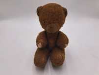 Stary miś trociniak Teddy malutki 20 cm brązowy jak Jasia Fasoli :)